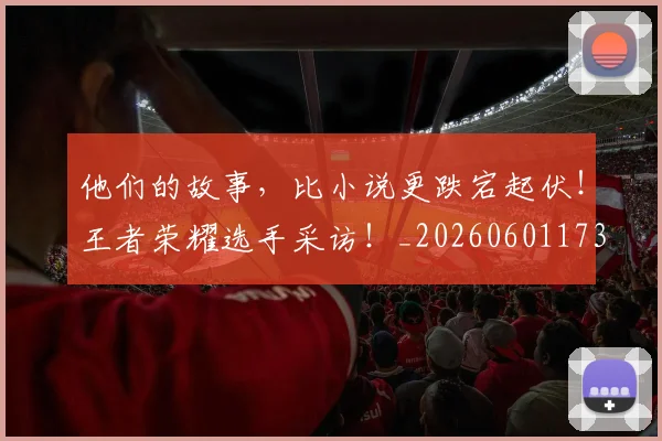 他们的故事，比小说更跌宕起伏！王者荣耀选手采访！_20260601173358